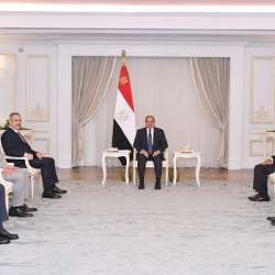 لقاء السيسي ووزير خارجية تركيا