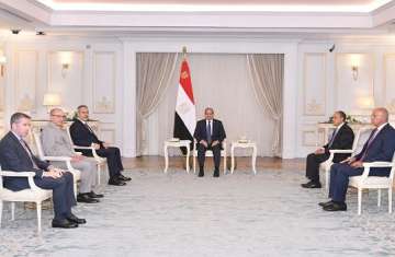 لقاء السيسي ووزير خارجية تركيا
