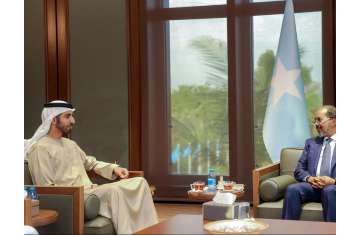President of Federal Republic of Somalia receives Shakhboot bin Nahyan Al Nahyan