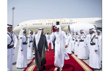 His Highness Sheikh Mohamed bin Zayed Al Nahyan arrived in Doha