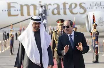  الرئيسيان المصري عبد الفتاح السيسي والإماراتي صاحب السمو الشيخ محمد بن زايد