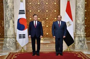 بارك بوم كي و الرئيس المصري عبد الفتاح السيسي