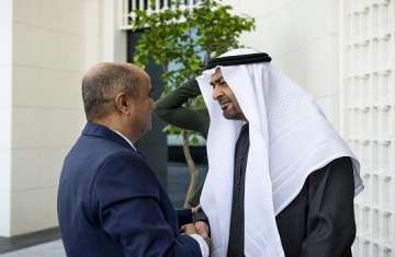 الشيخ محمد بن زايد وسالم صالح بن بريك