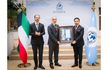 INTERPOL awards Sheikh Fahad Yousef Saud Al-Sabah