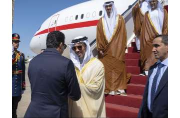 UAE President,Mansour bin Zayed arrives in Egypt 