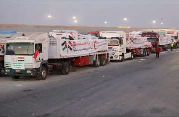 المساعدات المصرية المرسلة إلى قطاع غزة