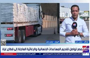 كريم كمال مراسل إكسترا نيوز من معبر رفح البري