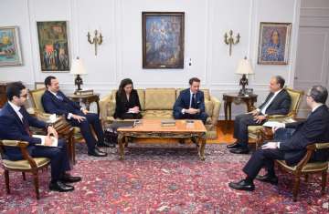 وزير الخارجية المصري خلال اللقاء