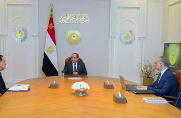 الرئيس السيسي خلال الاجتماع