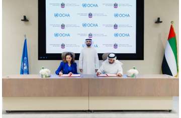 توقيع اتفاقية وكالة الإمارات للمساعدات الدولية وأوتشا