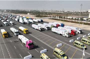 قافلة مساعدات إنسانية من مصر إلى غزة