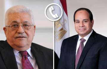 الرئيس المصري ونظيره الفلسطيني