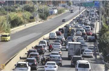 جانب من عمليات النزوح في لبنان بعد القصف الإسرائيلي