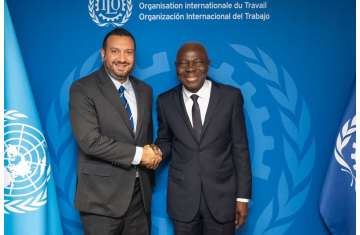 جانب من لقاءات المندوب الدائم للإمارات