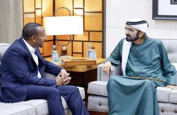 الشيح محمد بن راشد وآبي أحمد