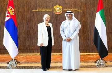 سعيد الهاجري والوزيرة الصربية