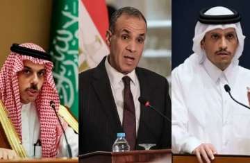 وزراء خارجية قطر ومصر والسعودية