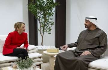 الرئيس الإماراتي ورئيسة وزراء إيطاليا