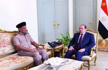 الرئيس المصري ووزير الدفاع