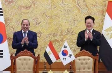 الرئيسان الكوري والمصري