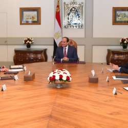 الرئيس المصرى خلال اللقاء