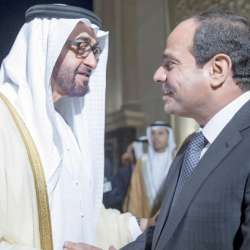 الشيخ محمد بن راشد يستقبل السيسى