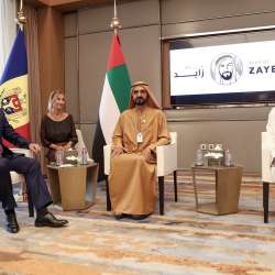 محمد بن راشد يستقبل رئيس جمهورية مولدوفا