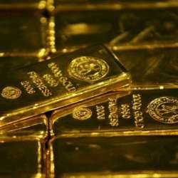 سبائك من الذهب في جنوب أفريقيا 