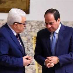 الرئيس الفلسطيني محمود عباس والرئيس عبد الفتاح السيسي