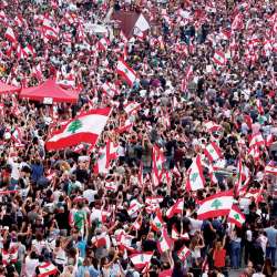 تظاهرات لبنان