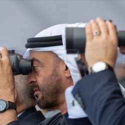 سمو الشيخ محمد بن زايد آل نهيان برفقة الرئيس المصري عبدالفتاح السيسي في حضور افتتاح قاعدة برنيس 