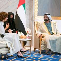محمد بن راشد ومدير اليونسكو
