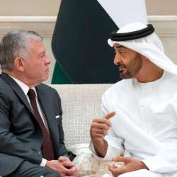 محمد بن زايد وملك الأردن