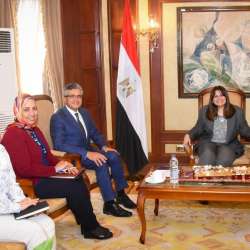 لقاء الوزيرة مع القنصل