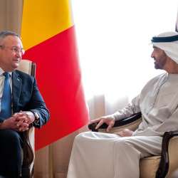 محمد بن زايد ورئيس رومانيا