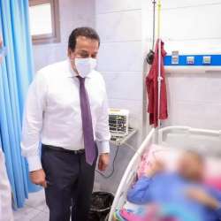 وزير الصحة في مستشفى حلوان