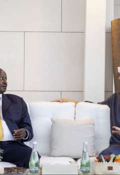 H.H Sheikh Mohamed bin Zayed Al Nahyan and President of the Republic of Uganda