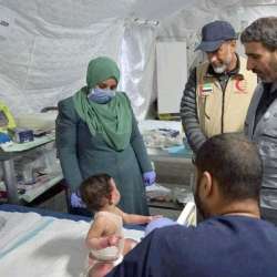 Ministry of Foreign Affairs delegation visits UAE field hospital in Gaza