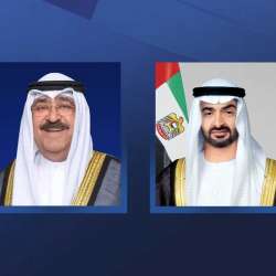 H.H Sheikh Mohamed bin Zayed Al Nahyan and H.H Sheikh Mishal Al-Ahmad Al-Jaber Al-Sabah