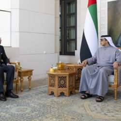 منصور بن زايد وسفير فرنسا