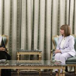 Dr. Ali Obaid Al Dhaheri and Katerina Sakellaropoulou