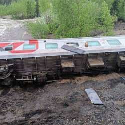 خروج قطار عن مساره في روسيا