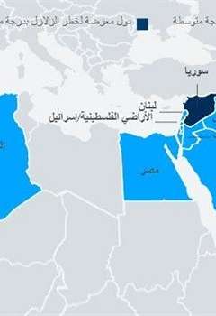الدول العربية المعرضة للزلازل