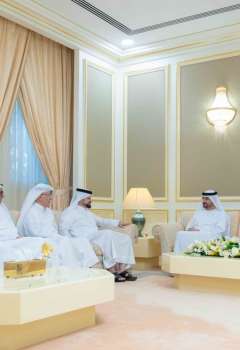 Abdullah bin Salem receives Sharjah Chess Club delegation