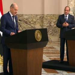 السيسي وأولاف شولتز