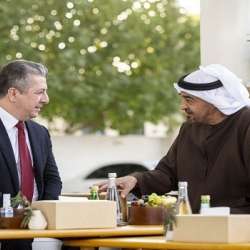 رئيس الإمارات ورئيس إقليم كردستان العراق