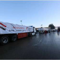 دخول 195 شاحنة مساعدات جديدة إلى غزة