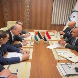 لقاء وزيرا الخارجية المصري والفلسطيني