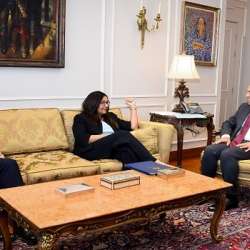 وزير الخارجية المصري والمبعوثة البريطانية