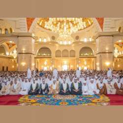 Hamad Al Sharqi performs Eid Al-Fitr prayer 